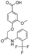 3-METHOXY-4-[(2-TRIFLUOROMETHYL-PHENYLCARBAMOYL)-METHOXY]-BENZOIC ACID Struktur