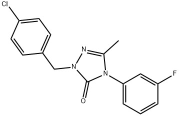 2-(4-CHLOROBENZYL)-4-(3-FLUOROPHENYL)-5-METHYL-2,4-DIHYDRO-3H-1,2,4-TRIAZOL-3-ONE Struktur