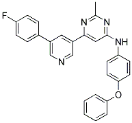 (6-[5-(4-FLUORO-PHENYL)-PYRIDIN-3-YL]-2-METHYL-PYRIMIDIN-4-YL)-(4-PHENOXY-PHENYL)-AMINE Struktur