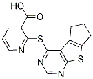 2-(2,3-DIHYDRO-1H-8-THIA-5,7-DIAZA-CYCLOPENTA[A]INDEN-4-YLSULFANYL)-NICOTINIC ACID Struktur