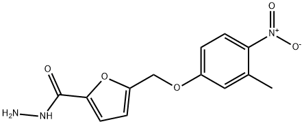 5-(3-METHYL-4-NITRO-PHENOXYMETHYL)-FURAN-2-CARBOXYLIC ACID HYDRAZIDE Struktur