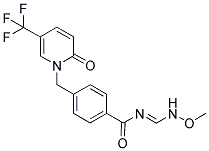 1-[4-(2,4-DIAZA-4-METHOXY-1-OXOBUT-2-EN-1-YL)BENZYL]-5-(TRIFLUOROMETHYL)-2-PYRIDONE Struktur