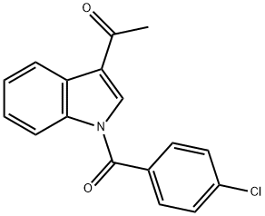 1-[1-(4-CHLOROBENZOYL)-1H-INDOL-3-YL]-1-ETHANONE Struktur