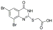 (6,8-DIBROMO-4-OXO-3,4-DIHYDRO-QUINAZOLIN-2-YLSULFANYL)-ACETIC ACID Struktur