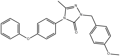 2-(4-METHOXYBENZYL)-5-METHYL-4-(4-PHENOXYPHENYL)-2,4-DIHYDRO-3H-1,2,4-TRIAZOL-3-ONE Struktur