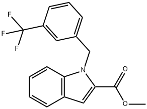 METHYL 1-[3-(TRIFLUOROMETHYL)BENZYL]-1H-INDOLE-2-CARBOXYLATE Struktur