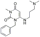 1-BENZYL-6-([3-(DIMETHYLAMINO)PROPYL]AMINO)-3-METHYLPYRIMIDINE-2,4(1H,3H)-DIONE Struktur