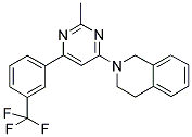 2-(2-METHYL-6-[3-(TRIFLUOROMETHYL)PHENYL]PYRIMIDIN-4-YL)-1,2,3,4-TETRAHYDROISOQUINOLINE Struktur