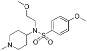 4-METHOXY-N-(2-METHOXYETHYL)-N-(1-METHYLPIPERIDIN-4-YL)BENZENESULPHONAMIDE Struktur