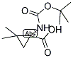 (R)-BOC-1-AMINO-2,2-DIMETHYLCYCLOPROPANECARBOXYLIC ACID Struktur