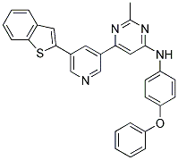 [6-(5-BENZO[B]THIOPHEN-2-YL-PYRIDIN-3-YL)-2-METHYL-PYRIMIDIN-4-YL]-(4-PHENOXY-PHENYL)-AMINE Struktur