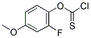 2-FLUORO-4-METHOXYPHENYL CHLOROTHIOFORMATE Struktur