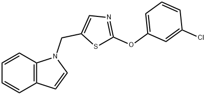 1-([2-(3-CHLOROPHENOXY)-1,3-THIAZOL-5-YL]METHYL)-1H-INDOLE Struktur