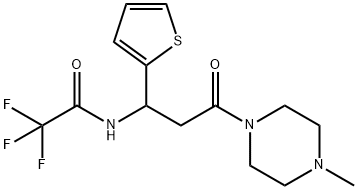 2,2,2-TRIFLUORO-N-[3-(4-METHYLPIPERAZINO)-3-OXO-1-(2-THIENYL)PROPYL]ACETAMIDE Struktur