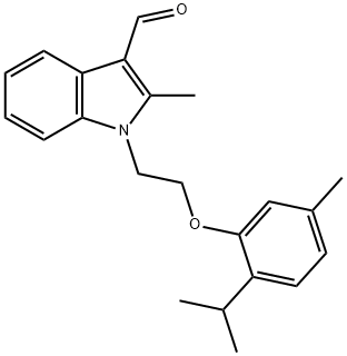 1-[2-(2-ISOPROPYL-5-METHYLPHENOXY)ETHYL]-2-METHYL-1H-INDOLE-3-CARBALDEHYDE Struktur