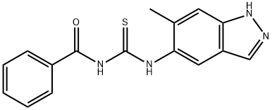 N-BENZOYL-N'-(6-METHYL-1H-INDAZOL-5-YL)THIOUREA Struktur