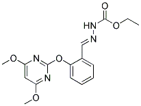 N-[1-AZA-2-[2-[(4,6-DIMETHOXYPYRIMIDIN-2-YL)OXY]PHENYL]ETHENYL]CARBAMIC ACID, ETHYL ESTER Struktur