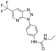 N-ETHYL-N'-[4-[1,2,3,7-TETRAAZA-5-(TRIFLUOROMETHYL)INDEN-1-YL]PHENYL]UREA Struktur