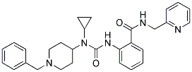 N-(1-BENZYLPIPERIDIN-4-YL)-N-CYCLOPROPYL-N'-[2-(((PYRIDIN-2-YLMETHYL)AMINO)CARBONYL)PHENYL]UREA Struktur