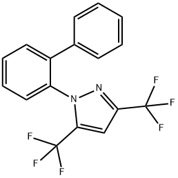 1-[1,1'-BIPHENYL]-2-YL-3,5-BIS(TRIFLUOROMETHYL)-1H-PYRAZOLE Struktur