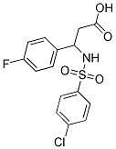 3-([(4-CHLOROPHENYL)SULFONYL]AMINO)-3-(4-FLUOROPHENYL)PROPANOIC ACID Struktur