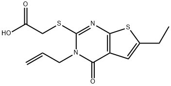 (3-ALLYL-6-ETHYL-4-OXO-3,4-DIHYDRO-THIENO[2,3-D ]PYRIMIDIN-2-YLSULFANYL)-ACETIC ACID Struktur