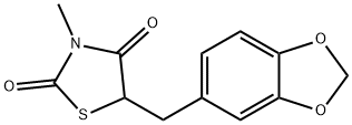 5-(1,3-BENZODIOXOL-5-YLMETHYL)-3-METHYL-1,3-THIAZOLANE-2,4-DIONE Struktur