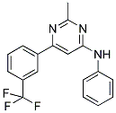 2-METHYL-N-PHENYL-6-[3-(TRIFLUOROMETHYL)PHENYL]PYRIMIDIN-4-AMINE Struktur