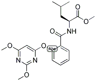 (2S)-2-[2-[(2,6-DIMETHOXYPYRIMIDIN-4-YL)OXY]BENZAMIDO]-4-METHYLPENTANOIC ACID, METHYL ESTER Struktur