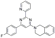 2-[6-(4-FLUOROPHENYL)-2-PYRIDIN-2-YLPYRIMIDIN-4-YL]-1,2,3,4-TETRAHYDROISOQUINOLINE Struktur