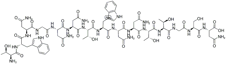 H-THR-TRP-ASN-GLY-ASN-ASN-THR-TRP-ASN-ASN-THR-THR-GLY-SER-ASN-OH Struktur