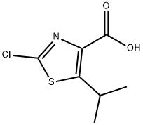 2-CHLORO-5-ISOPROPYL-1,3-THIAZOLE-4-CARBOXYLIC ACID Struktur