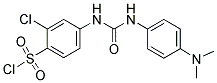 2-CHLORO-4-[3-(4-DIMETHYLAMINOPHENYL)UREIDO]BENZENESULFONYL CHLORIDE Struktur