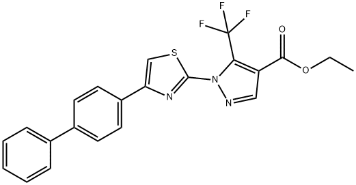 ETHYL 1-(4-[1,1'-BIPHENYL]-4-YL-1,3-THIAZOL-2-YL)-5-(TRIFLUOROMETHYL)-1H-PYRAZOLE-4-CARBOXYLATE Struktur