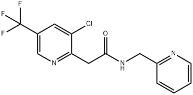 2-[3-CHLORO-5-(TRIFLUOROMETHYL)-2-PYRIDINYL]-N-(2-PYRIDINYLMETHYL)ACETAMIDE Struktur