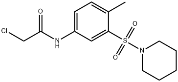 2-CHLORO-N-[4-METHYL-3-(PIPERIDINE-1-SULFONYL)-PHENYL]-ACETAMIDE Struktur