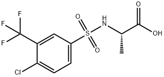 ALANINE, N-[[4-CHLORO-3-(TRIFLUOROMETHYL)PHENYL]SULFONYL]- Struktur