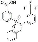 3-[BENZYL-(3-TRIFLUOROMETHYL-PHENYL)-SULFAMOYL]-BENZOIC ACID Struktur