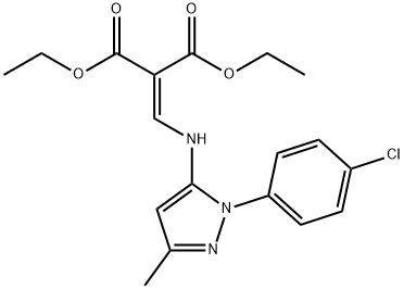 DIETHYL 2-(([1-(4-CHLOROPHENYL)-3-METHYL-1H-PYRAZOL-5-YL]AMINO)METHYLENE)MALONATE Struktur