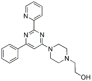 2-[4-(6-PHENYL-2-PYRIDIN-2-YLPYRIMIDIN-4-YL)PIPERAZIN-1-YL]ETHANOL Struktur