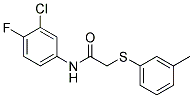 N-(3-CHLORO-4-FLUOROPHENYL)-2-[(3-METHYLPHENYL)SULFANYL]ACETAMIDE Struktur