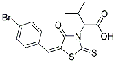 5-(P-BROMOBENZYLIDINE)-ALPHA-ISOPROPYL-4-OXO-2-THIOXO-3-THIOZOLIDINEACETIC ACID Struktur