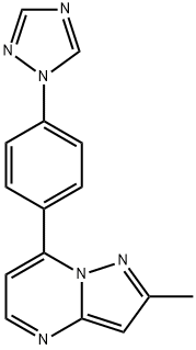 2-METHYL-7-[4-(1H-1,2,4-TRIAZOL-1-YL)PHENYL]PYRAZOLO[1,5-A]PYRIMIDINE Struktur