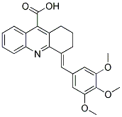 4-(3,4,5-TRIMETHOXY-BENZYLIDENE)-1,2,3,4-TETRAHYDRO-ACRIDINE-9-CARBOXYLIC ACID Struktur