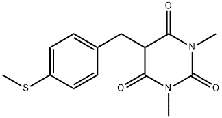 1,3-DIMETHYL-5-[4-(METHYLSULFANYL)BENZYL]-2,4,6(1H,3H,5H)-PYRIMIDINETRIONE Struktur