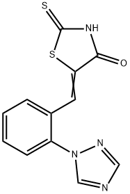 2-THIOXO-5-((Z)-[2-(1H-1,2,4-TRIAZOL-1-YL)PHENYL]METHYLIDENE)-1,3-THIAZOLAN-4-ONE Struktur