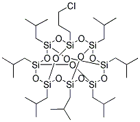 1-CHLOROPROPYL-3,5,7,9,11,13,15-ISOBUTYLPENTACYCLO-[9.5.1.1(3,9).1(5,15).1(7,13)]OCTASILOXANE Struktur