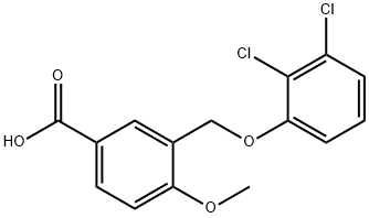 3-(2,3-DICHLORO-PHENOXYMETHYL)-4-METHOXY-BENZOIC ACID Struktur