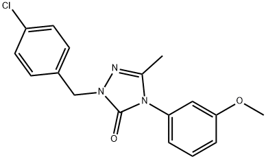 2-(4-CHLOROBENZYL)-4-(3-METHOXYPHENYL)-5-METHYL-2,4-DIHYDRO-3H-1,2,4-TRIAZOL-3-ONE Struktur