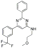 N-(2-METHOXYETHYL)-2-PHENYL-6-[3-(TRIFLUOROMETHYL)PHENYL]PYRIMIDIN-4-AMINE Struktur